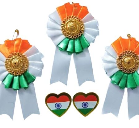 Indian Flag Badge Set – Lapel Pin Brooch (Pack of 5)