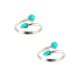 925 Sterling Silver CZ Turquoise Adjustable Toe Rings for Women