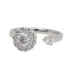 Open Flower crystal Spinner Ring for woman and girls