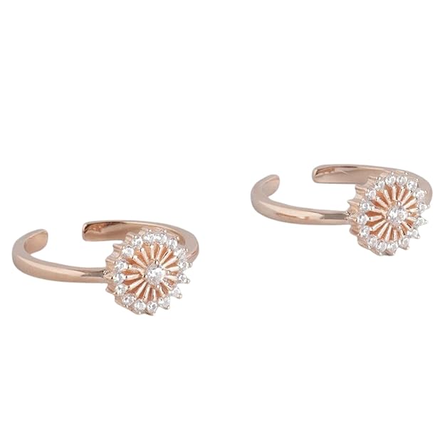 925 Sterling Silver Classy Adjustable Pair Toe Ring