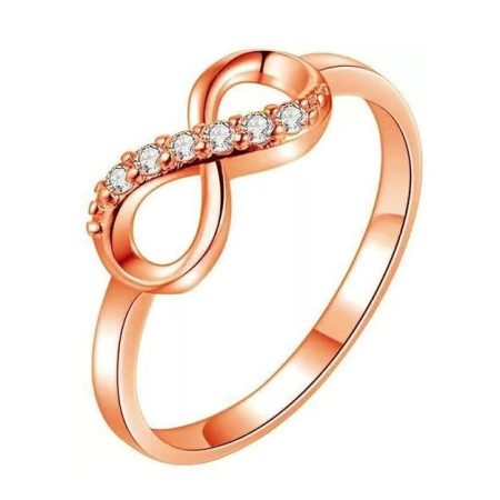 Womens Rose Gold US 7 Infinity Ring