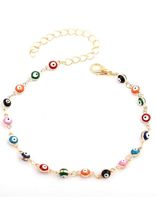 Artifical Imitation Jewellery Devil Evil Eye Gold Chain Anklet Payal