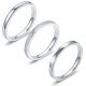 Stainless Steel Rings Women's Stackable Eternity Ring Band