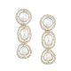 Gold Tone Artificial Stones & Austrian Diamonds Dangle Earring
