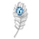 Peacock Feather Lapel Pin – Crystal Brooch for Men & Boys