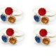 Metal Toe Ring Multicolor Zircon for Women Girls