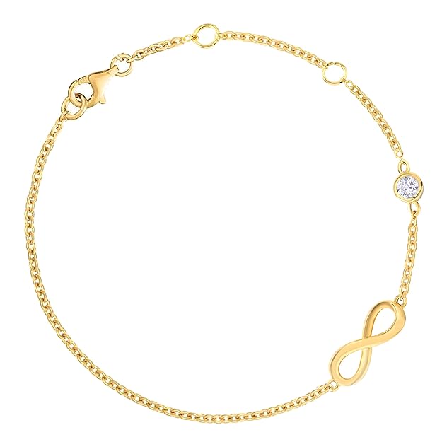 Infinity Solitaire Crystal Anklet for Women & Girls