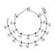Rhodium Plated Colorful Crystal Charm Anklet for Women