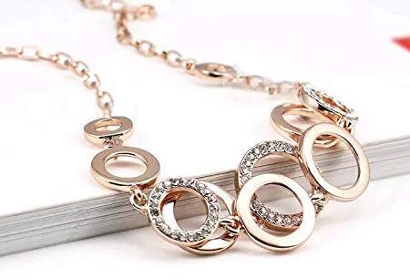 YouBella Jewellery Sets for Women Crystal Studded Necklace Jewellery set Bracelet with Earrings For Girls/Women