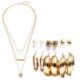 YouBella Fashion Jewellery Gold Plated Necklace and Earrings Combo Jewellery Set for Girls and Women (Gold)