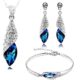 YouBella Valentine Gifts for Girlfriend/Wife Crystal Stylish Necklace Jewellery Set with Earrings and Bracelet for Girls and Women