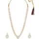 Gold Tone Dazzling Stones Austrian Diamonds Embellished Necklace & Earring Set For Women-ZPFK18890