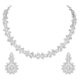 Crystal AD Diamond Necklace Jewellery Set with Earrings for Women and Girls | Suits Best Party, Wedding and Occasional Wear| Anniversary Gift for Her