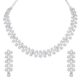 Atasi International White Stones/AD Diamond Necklace with Earrings - Jewellery Set for Women, Girls Best Suits for Party, Wedding and Festive Occasions