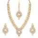 Diamond Gold Plated Jewellery Set with Maang Tikka for Women