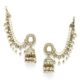 Traditional Stylish Gold Plated Polki & Pearl Bahubali Jhumki Jhumka Earrings Jewellery For Girls And Women