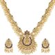 Fashion Latest Temple Design Gold Plated Traditional Pearl Necklace Jewellery Set for Women